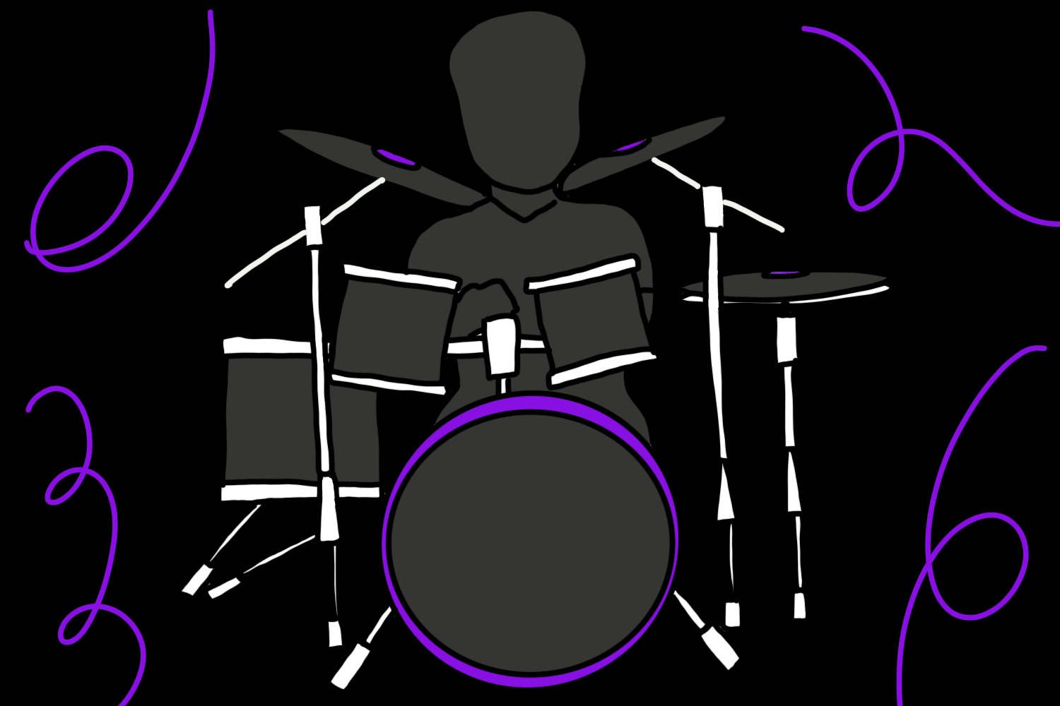 Illustration of a drummer.